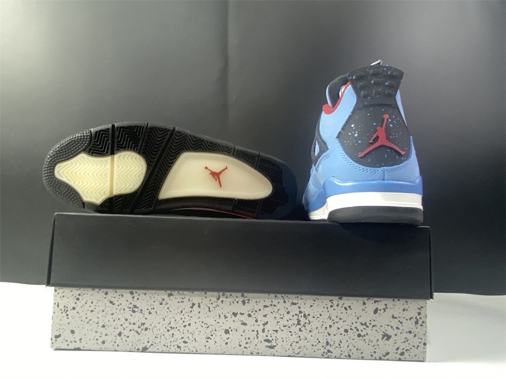 Travis Scott x Air Jordan 4 “Houston Oilers” University Blue 308497-406
