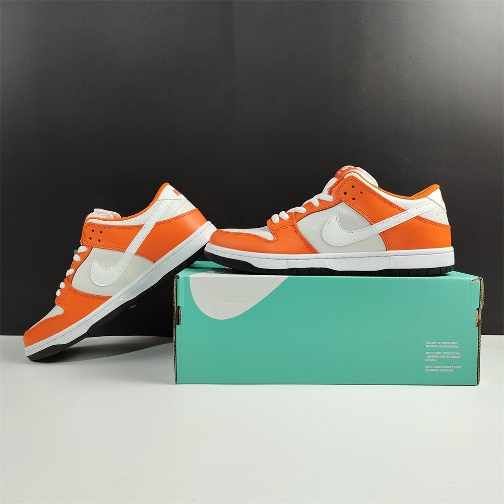Nike SB Dunk Low White Orange Black BQ6817-806