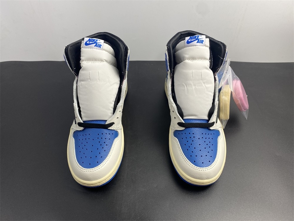 Travis Scott x Fragment x Air Jordan 1 Blue White Shoes DH3227-105
