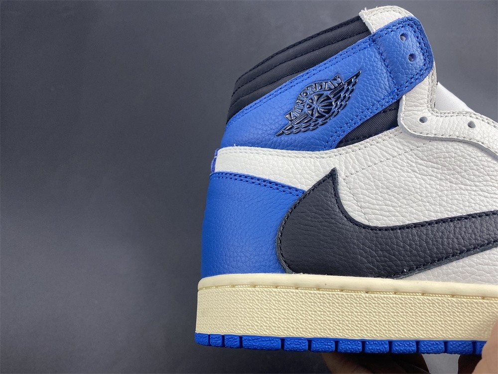 Travis Scott x Fragment x Air Jordan 1 Blue White Shoes DH3227-105