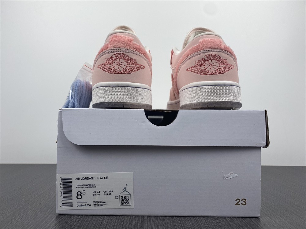 Air Jordan 1 Low White Pink Grey - DM5443-666