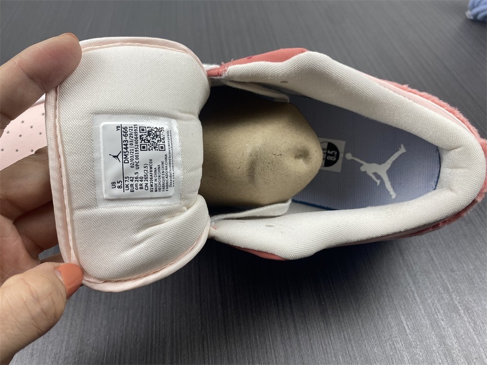 Air Jordan 1 Low White Pink Grey - DM5443-666