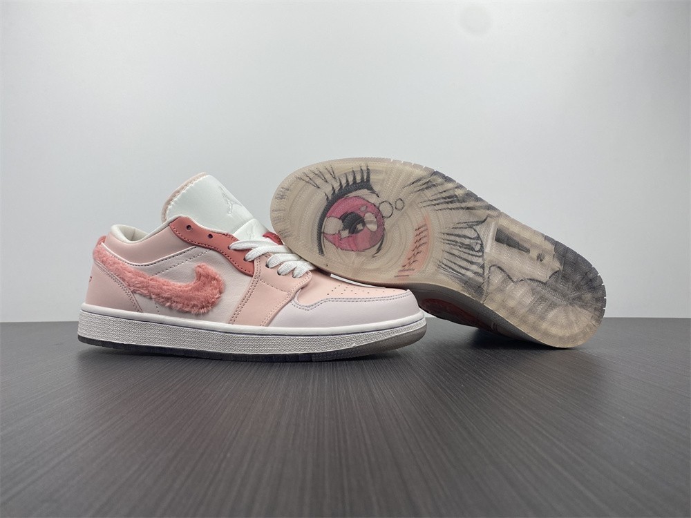 Air Jordan 1 Low White Pink Grey - DM5443-666