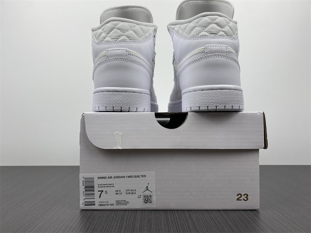 Air Jordan 1 Mid White Quilted DB6078-100