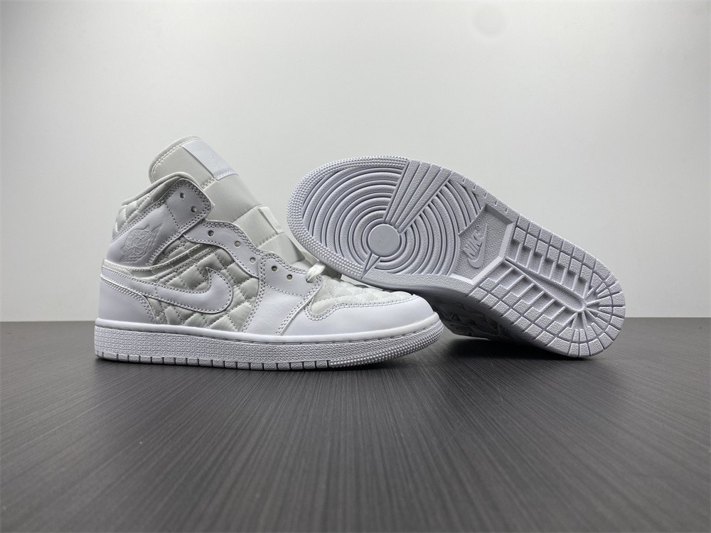 Air Jordan 1 Mid White Quilted DB6078-100