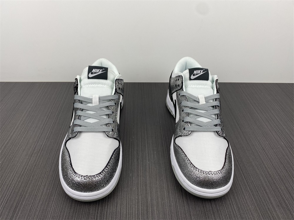 Nike Dunk Low With Silver Cracked Leather DO5882-001