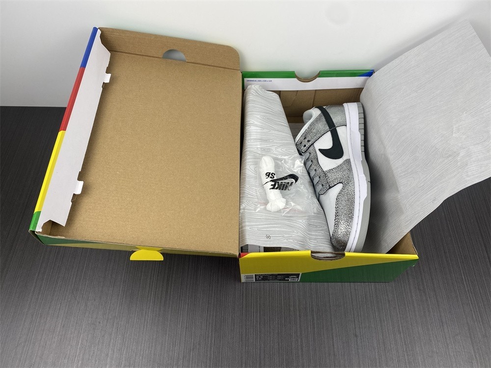 Nike Dunk Low With Silver Cracked Leather DO5882-001