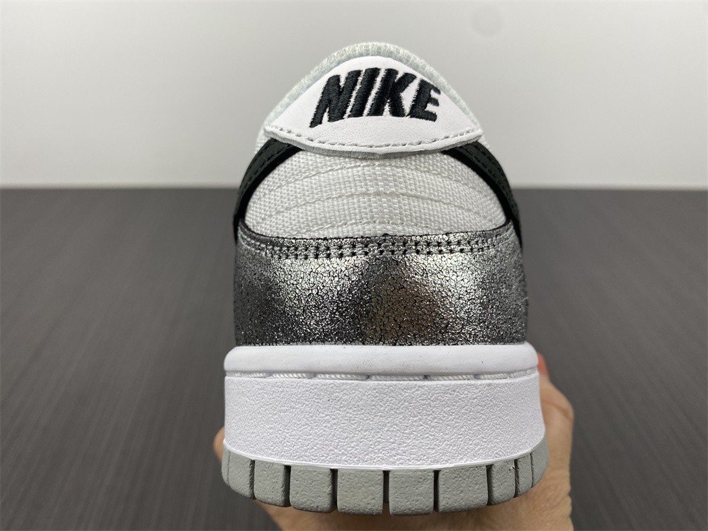 Nike Dunk Low With Silver Cracked Leather DO5882-001