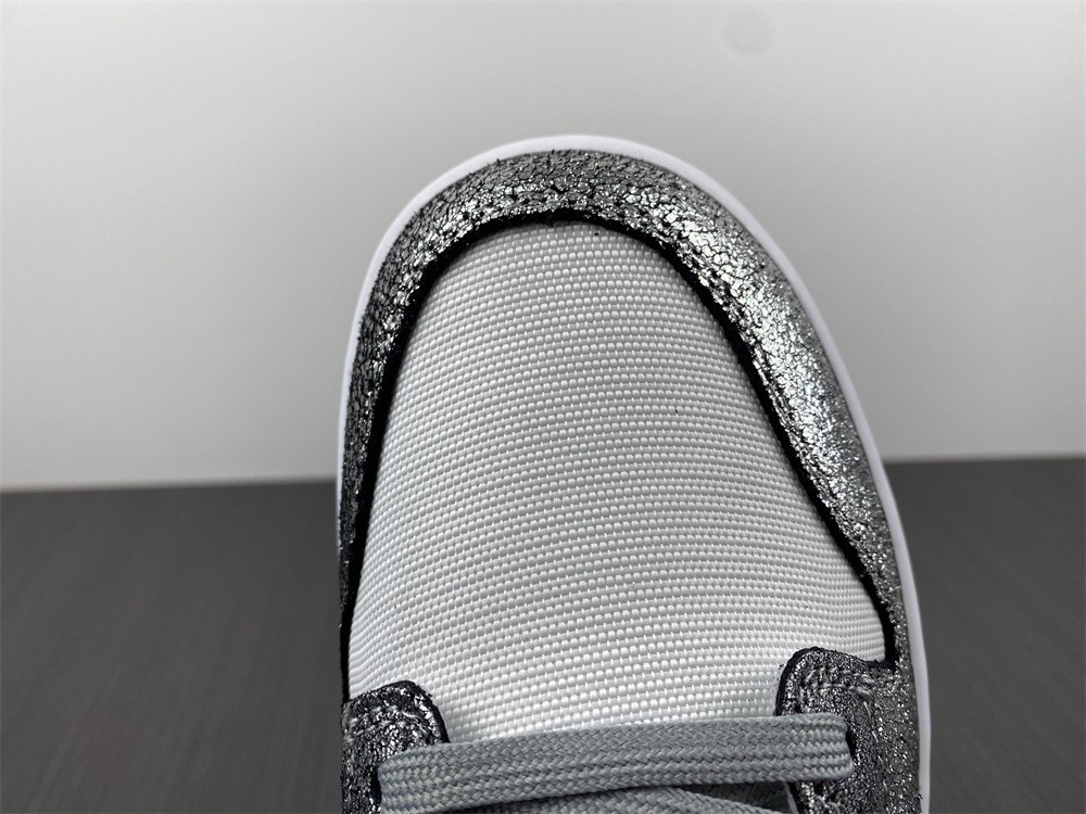 Nike Dunk Low With Silver Cracked Leather DO5882-001