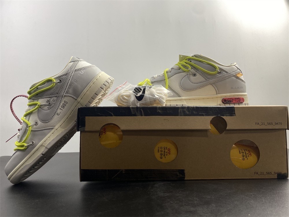 Off-White x Nike SB Dunk Low The 04/50 50/30 DM1602-106