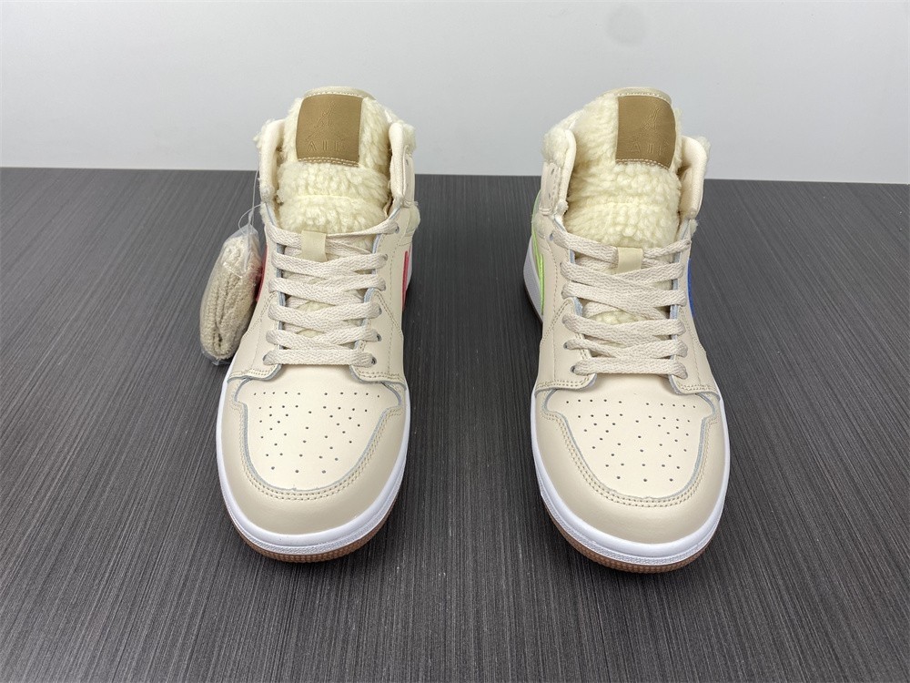 Air Jordan 1 Mid Fleece Pearl White (GS) - DO2207-264