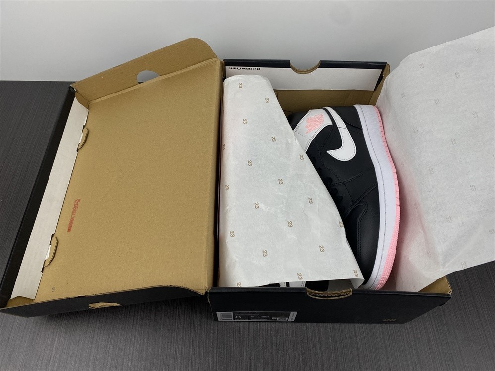 Air Jordan 1 Mid Arctic Pink Black (GS) - 555112-061