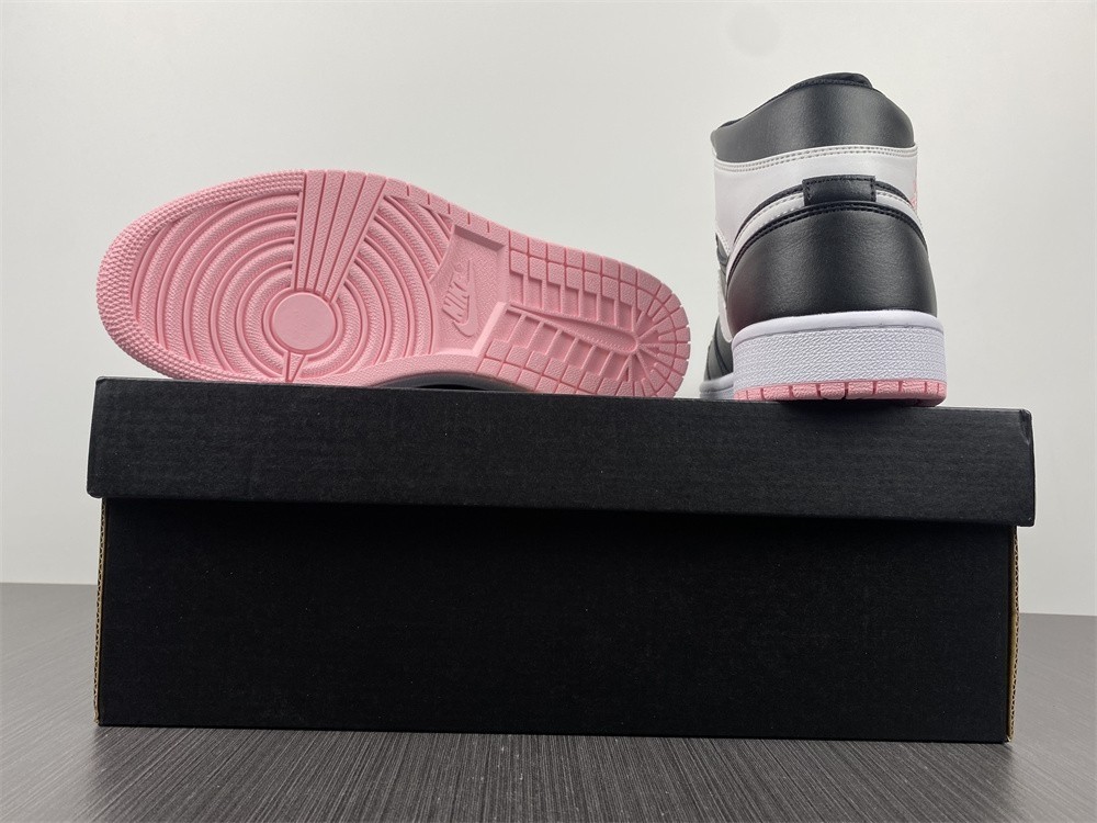 Air Jordan 1 Mid Arctic Pink Black (GS) - 555112-061