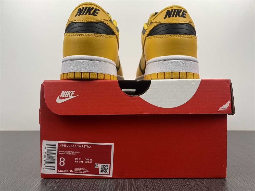 Nike Dunk Low Iowa Black Goldenrod White DD1391-004