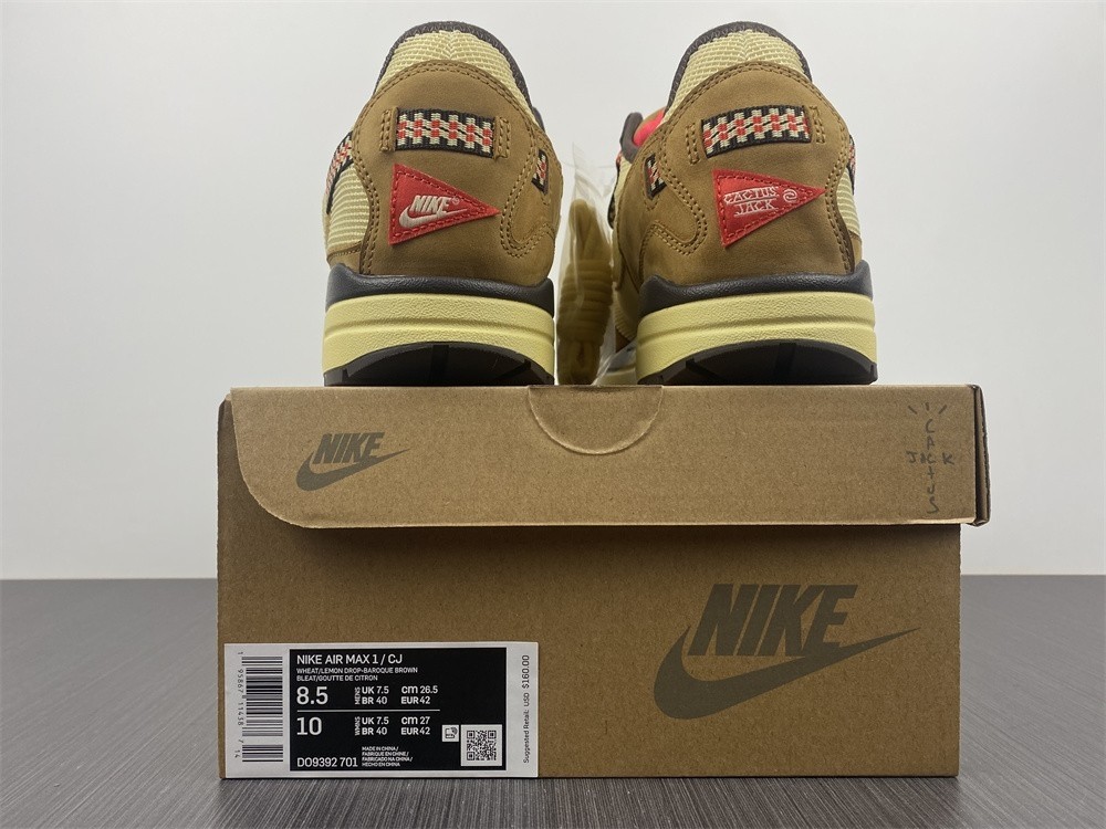 Travis Scott x Nike Air Max 1 Wheat DO9392-701