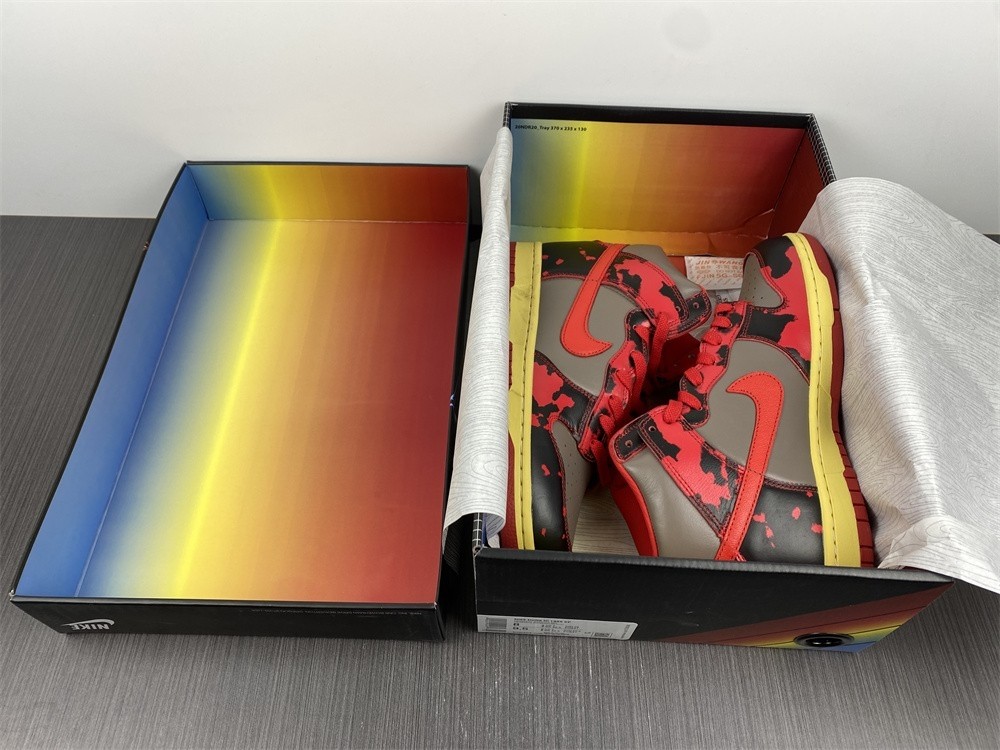 Nike Dunk High 1985 Red Acid Wash - DD9404-600