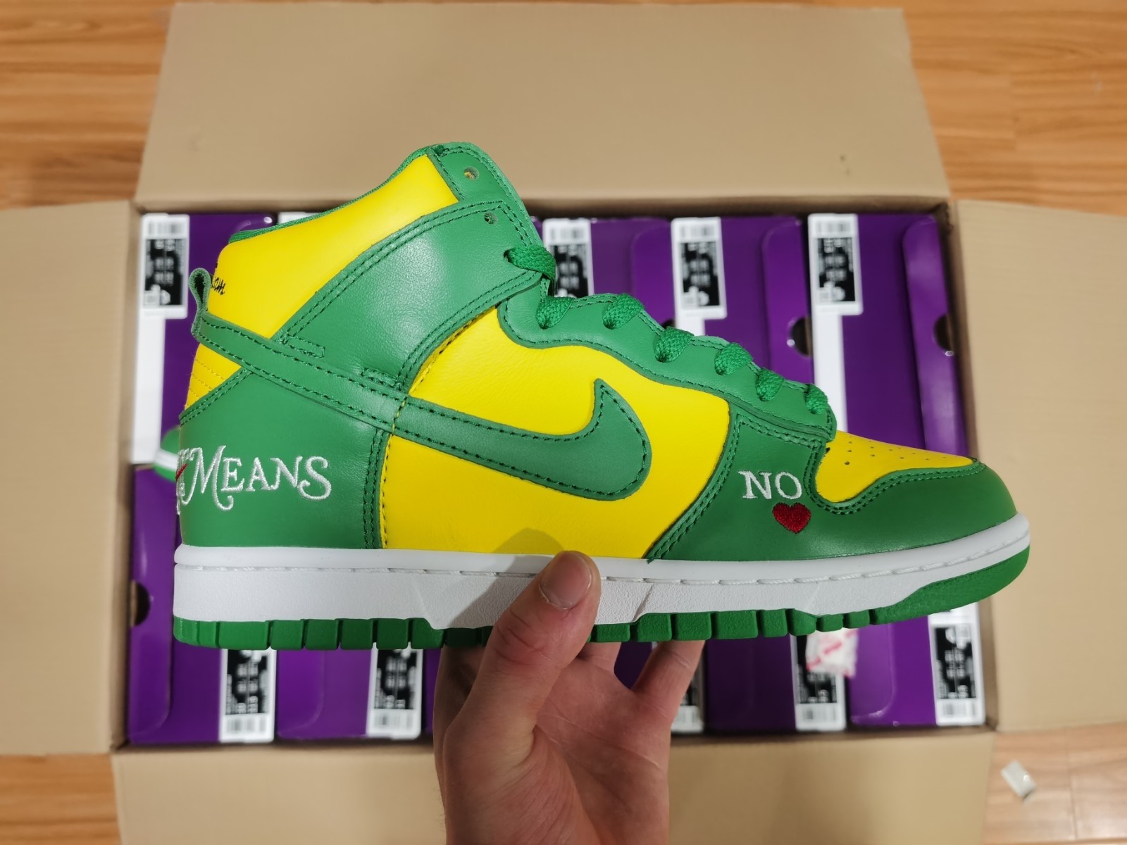 Nike SB Dunk High S*p*e By Any Means Brazil DN3741-700