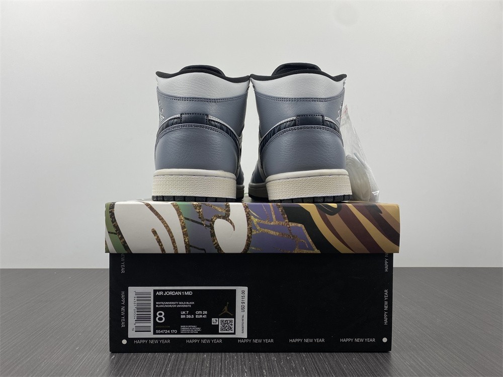 Air Jordan 1 Mid University Gold - 554724-170