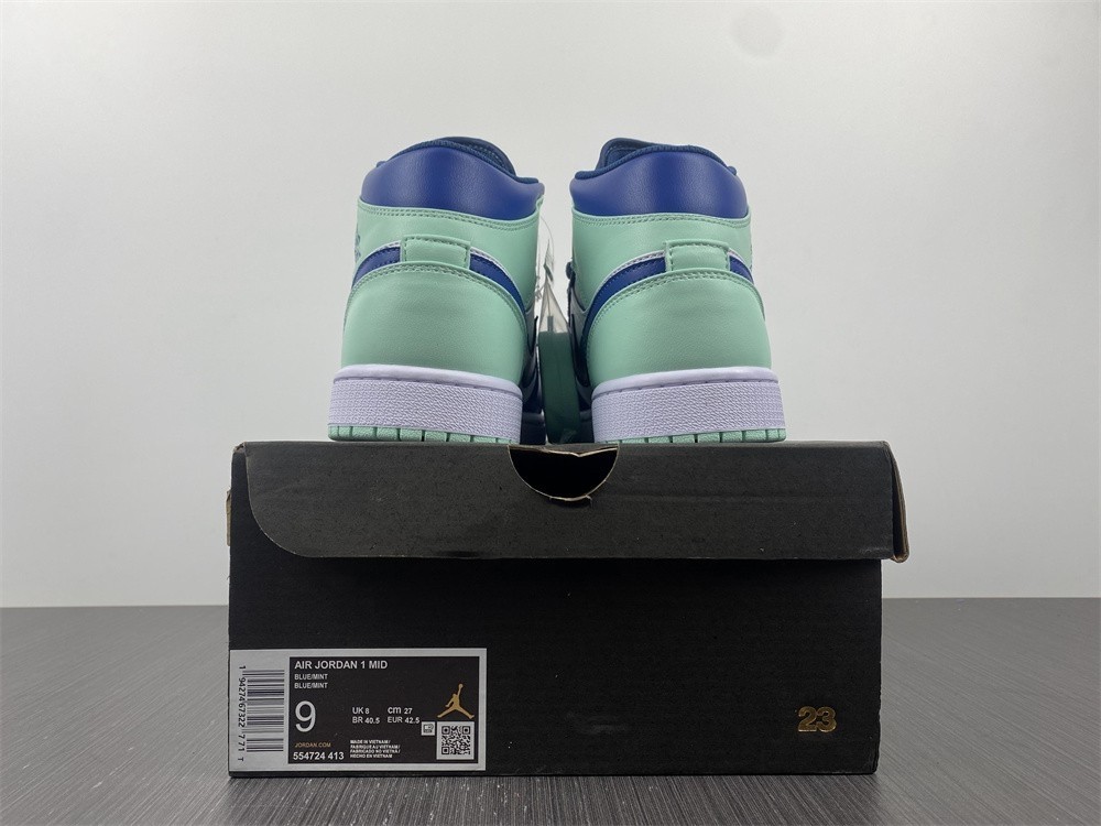 Air Jordan 1 Mid Blue Mint - 554724-413