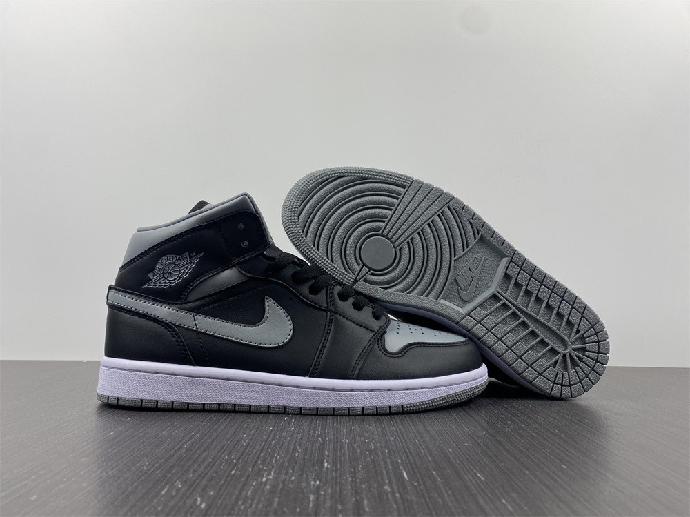 Air Jordan 1 Mid WMNS "Black/Grey" BQ6472-007