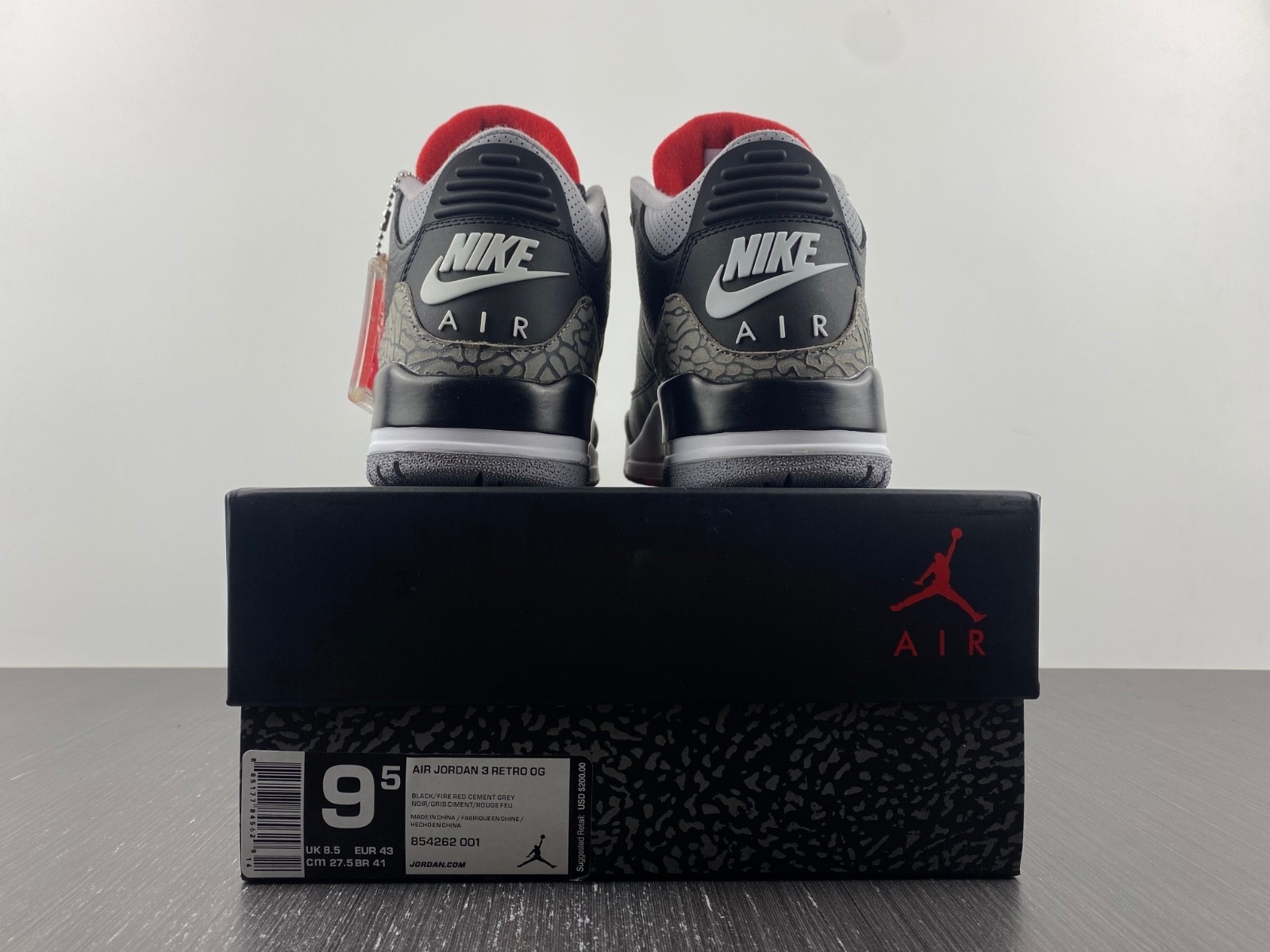Air Jordan 3 “Black Cement” 854262-001