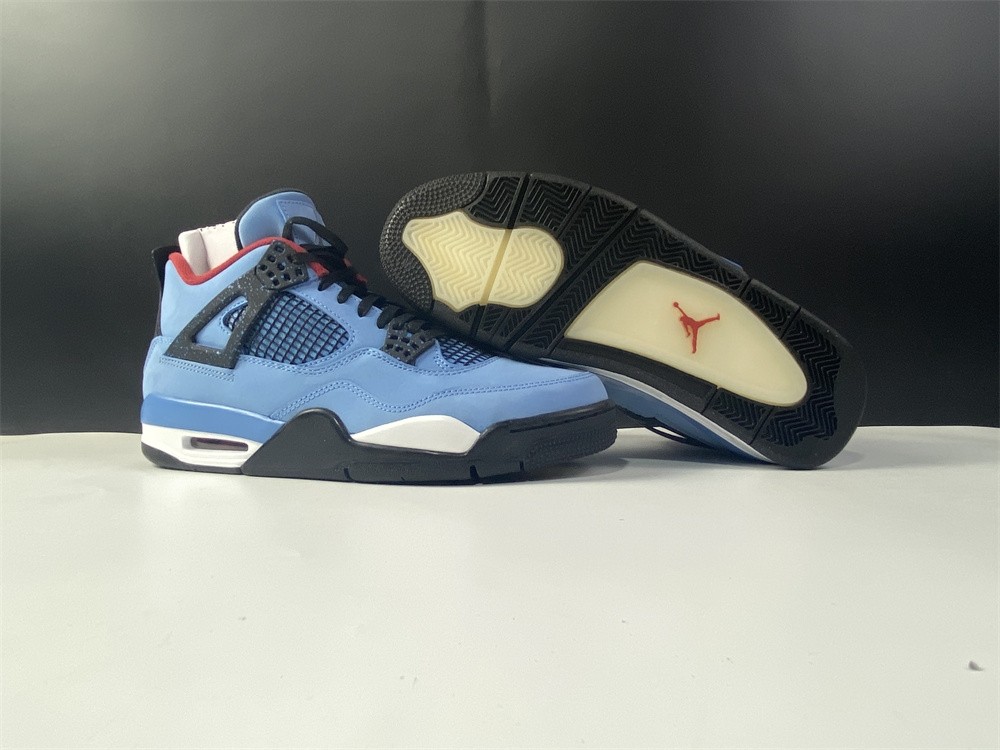 Travis Scott x Air Jordan 4 “Houston Oilers” University Blue 308497-406