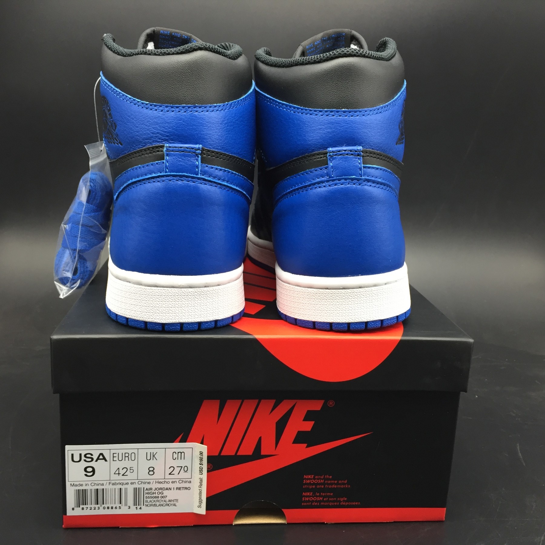 Air Jordan 1 Retro High OG 2017 Royal Blue 555088-007