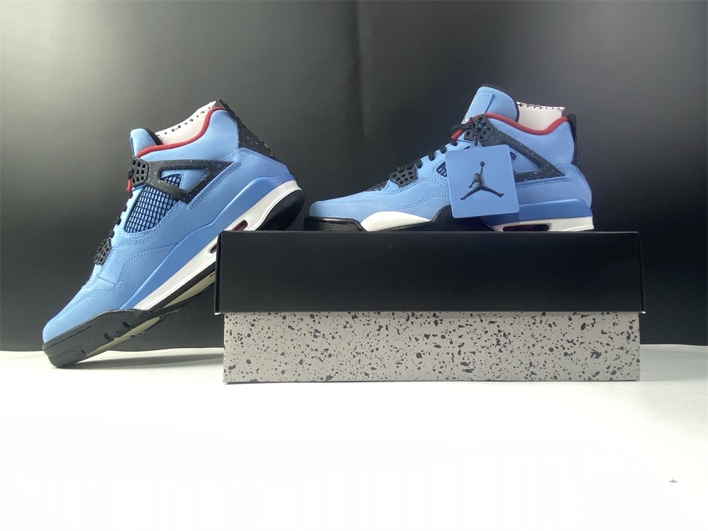 Travis Scott x Air Jordan 4 “Houston Oilers” University Blue 308497-406