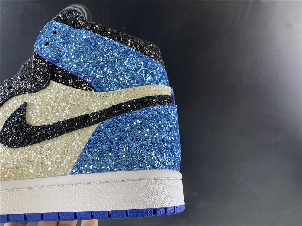 Fragment Design x Air Jordan 1 “Glitter” Shoes For Sale CK5566-400