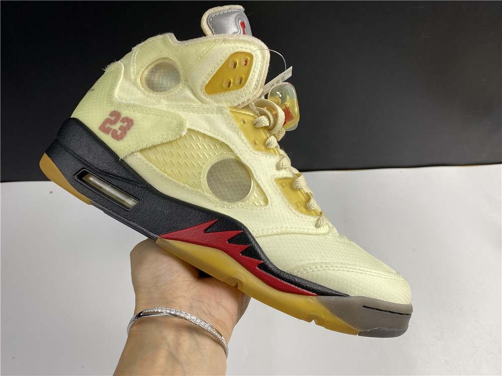 OFF-WHITE x Air Jordan 5 “Sail” DH8565-100