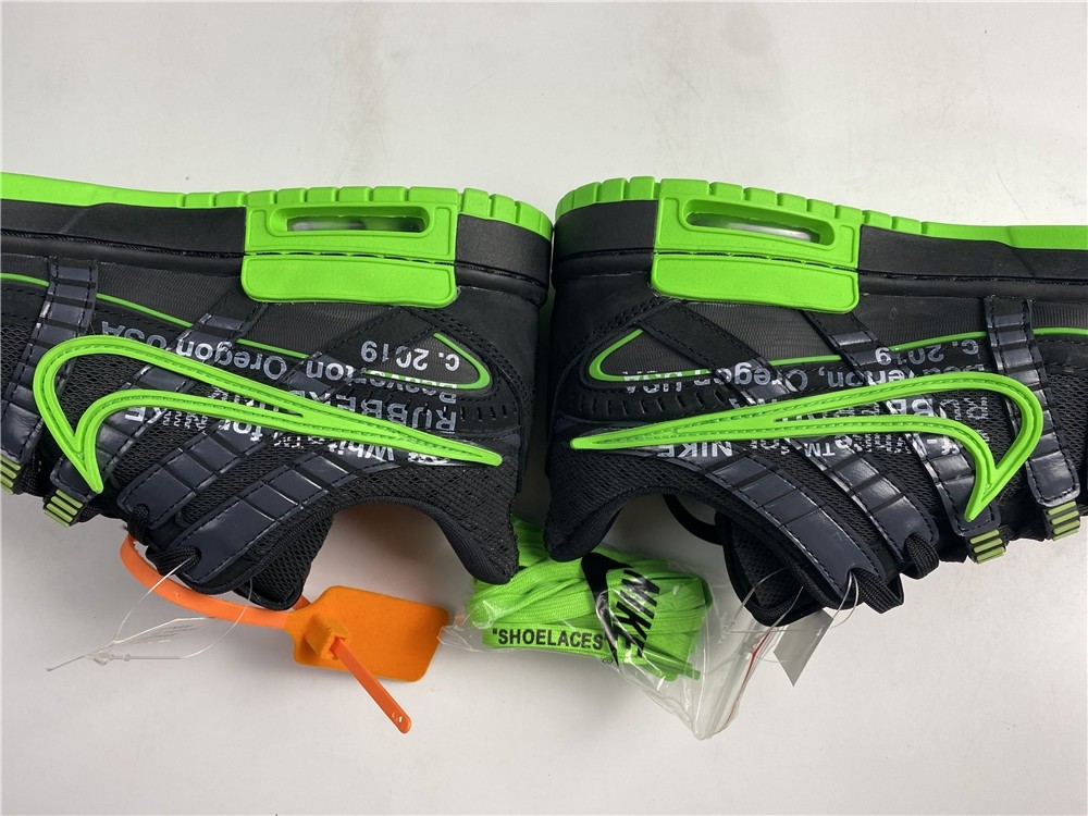 OFF-WHITE x Nike Air Rubber Dunk “Green Strike” CU6015-001