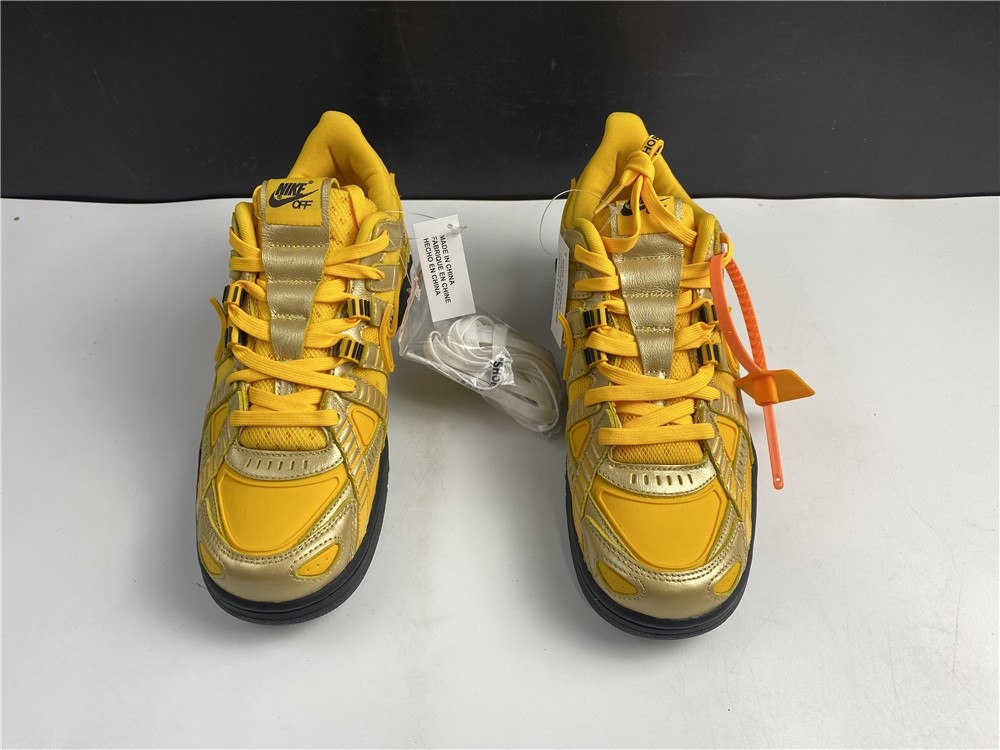 OFF-WHITE x Nike Air Rubber Dunk “University Gold” CU6015-700