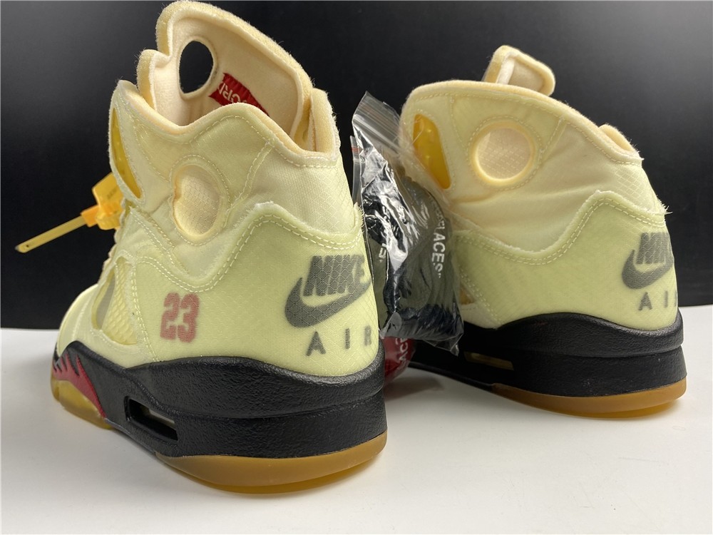 OFF-WHITE x Air Jordan 5 “Sail” DH8565-100