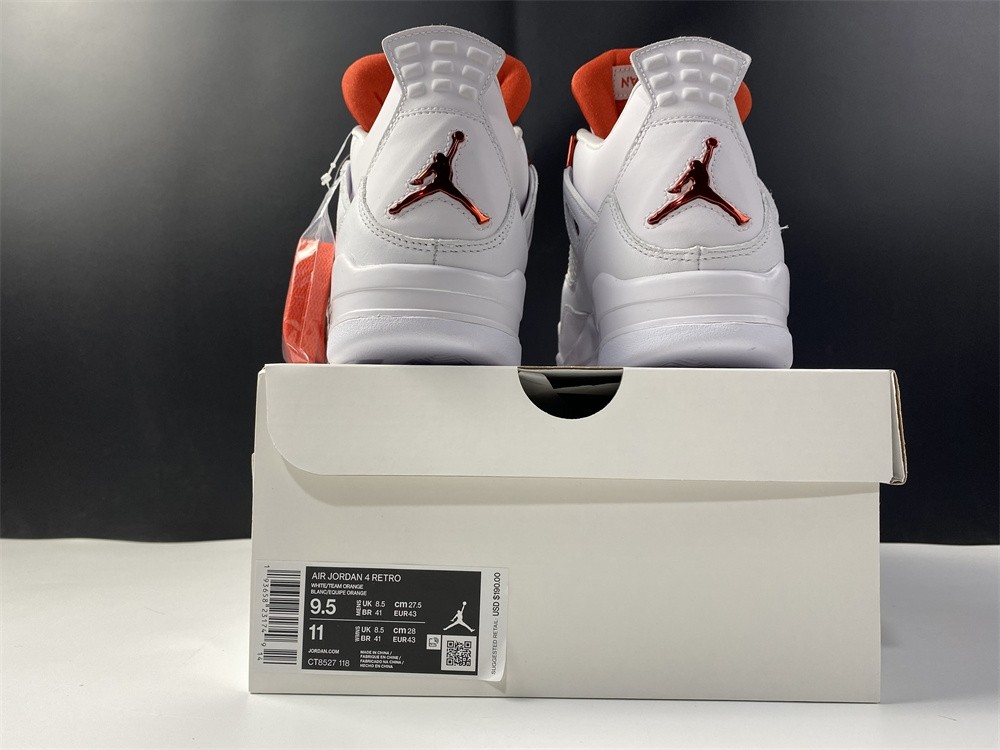 Air Jordan 4 Retro “Pure Money” Orange Metallic CT8527-118