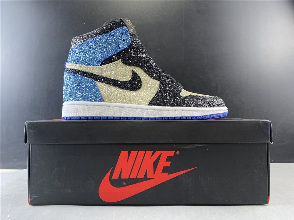 Fragment Design x Air Jordan 1 “Glitter” Shoes For Sale CK5566-400