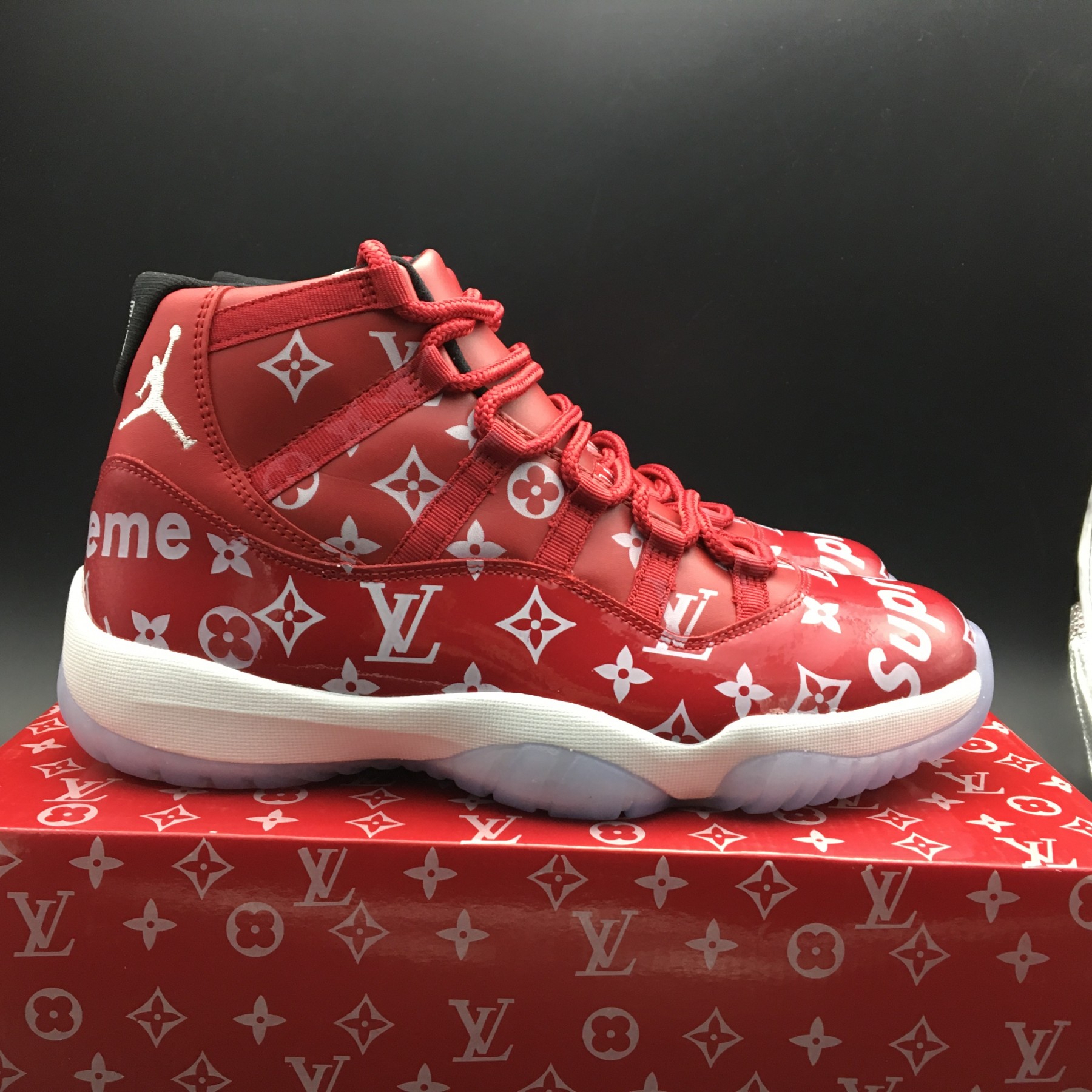 Air Jordans 11 Retro L x S Custom Red White 378037-624