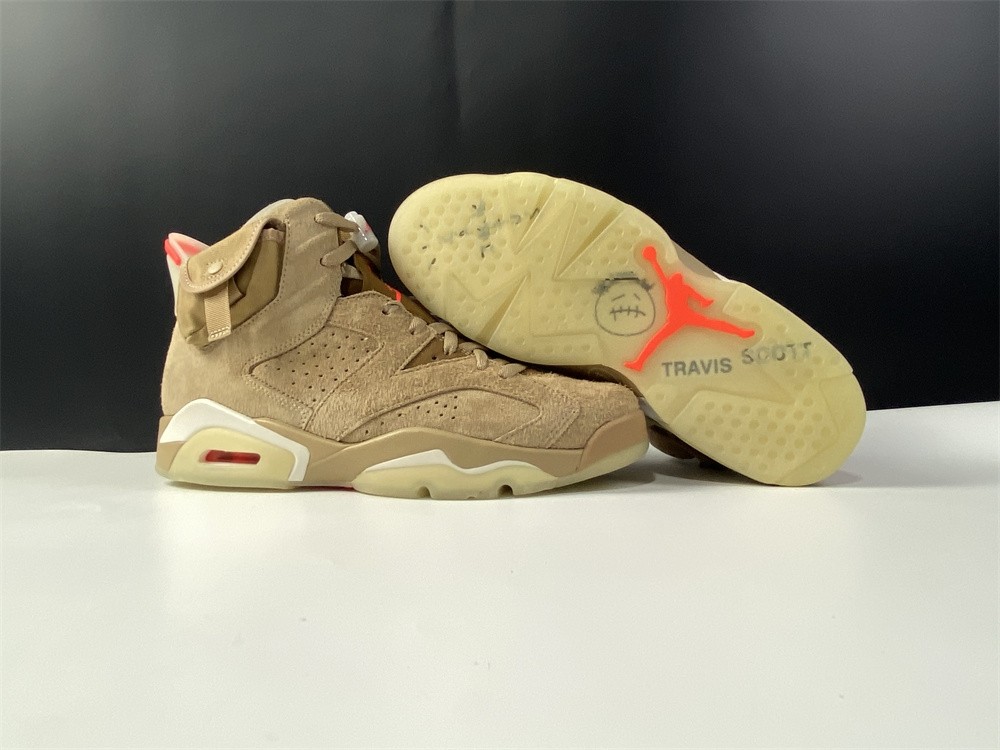 Travis Scott x Air Jordan 6 SP British Khaki / Bright Crimson-Sail DH0690-200