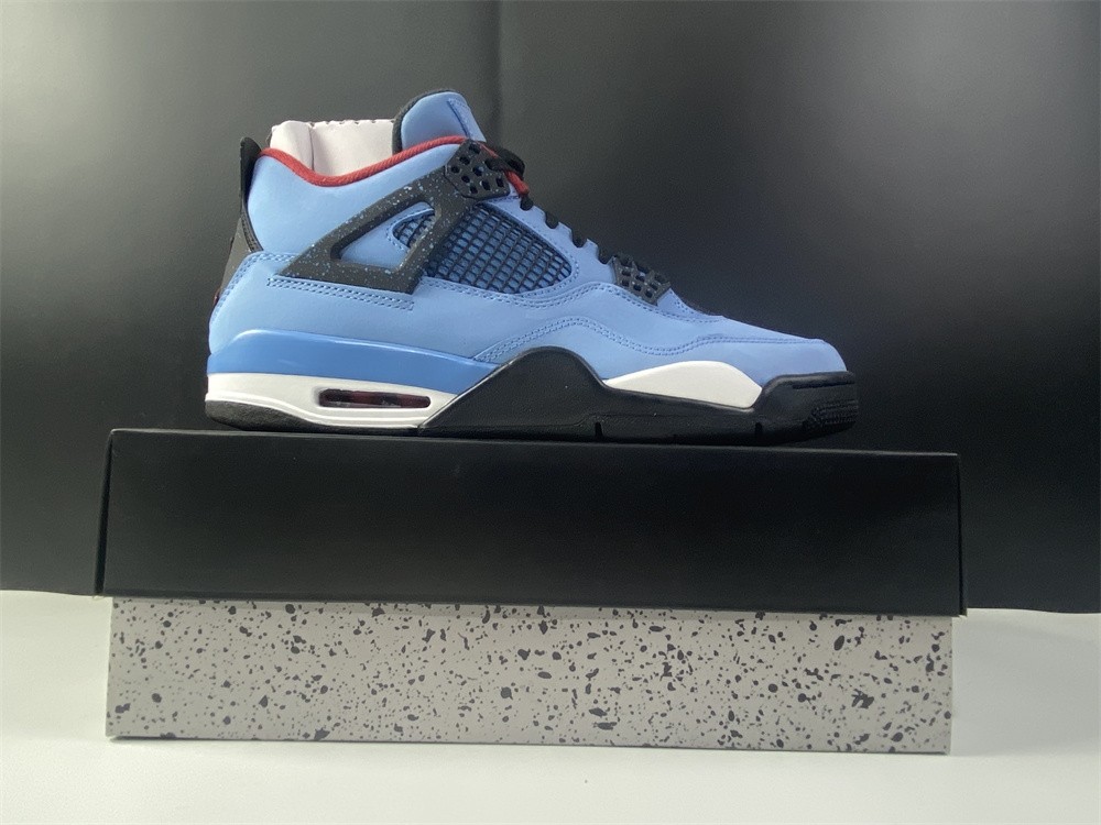 Travis Scott x Air Jordan 4 “Houston Oilers” University Blue 308497-406