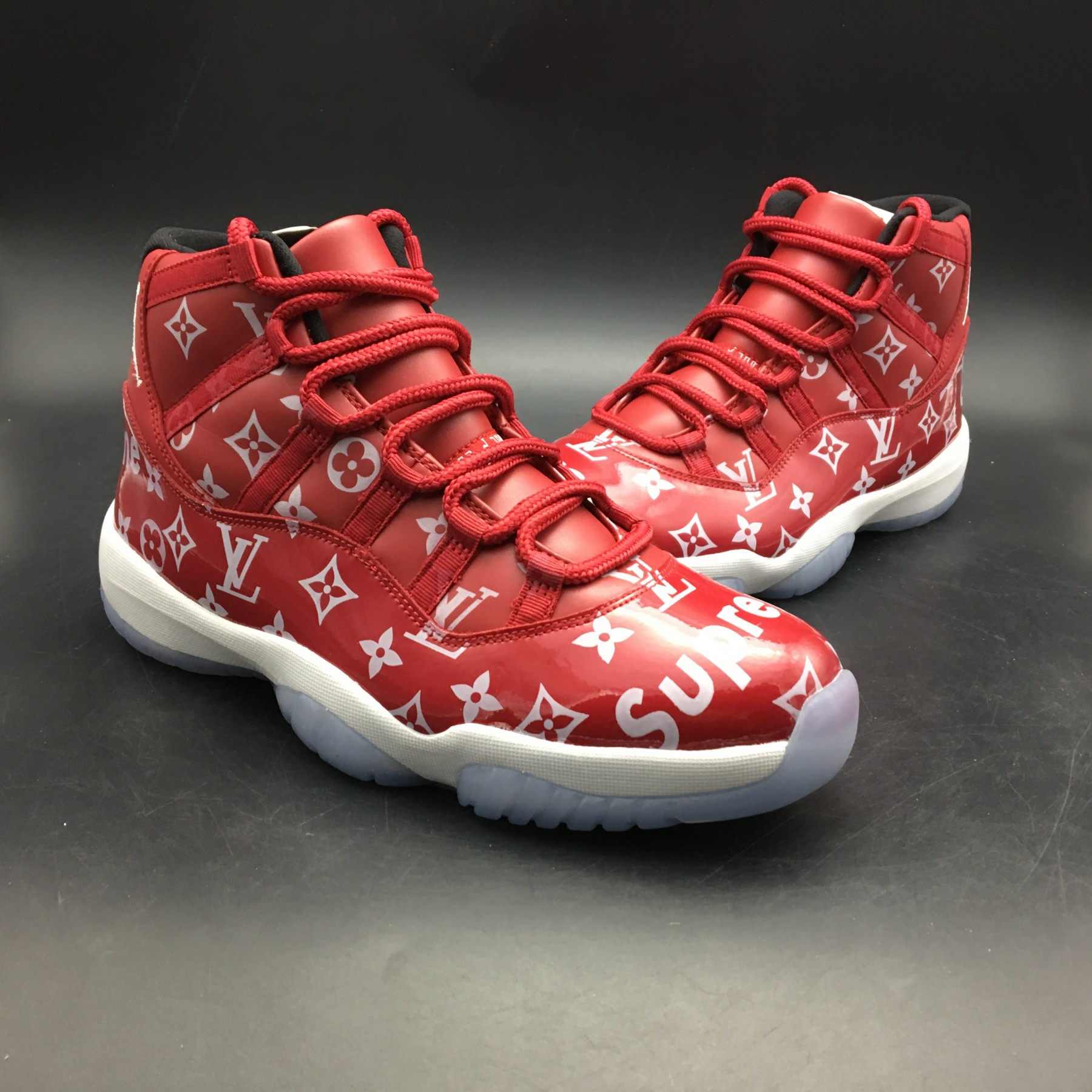 Air Jordans 11 Retro L x S Custom Red White 378037-624