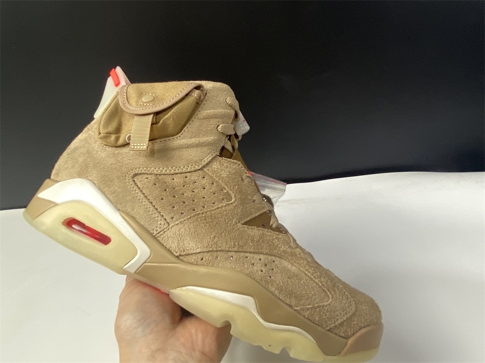 Travis Scott x Air Jordan 6 SP British Khaki / Bright Crimson-Sail DH0690-200