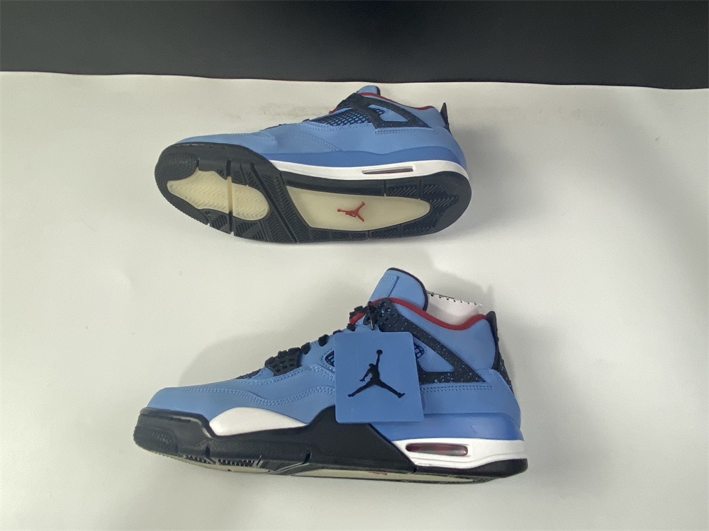 Travis Scott x Air Jordan 4 “Houston Oilers” University Blue 308497-406