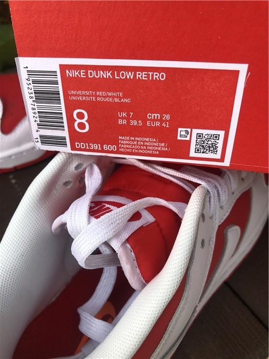 Nike Dunk Low White University Red DD1391-600