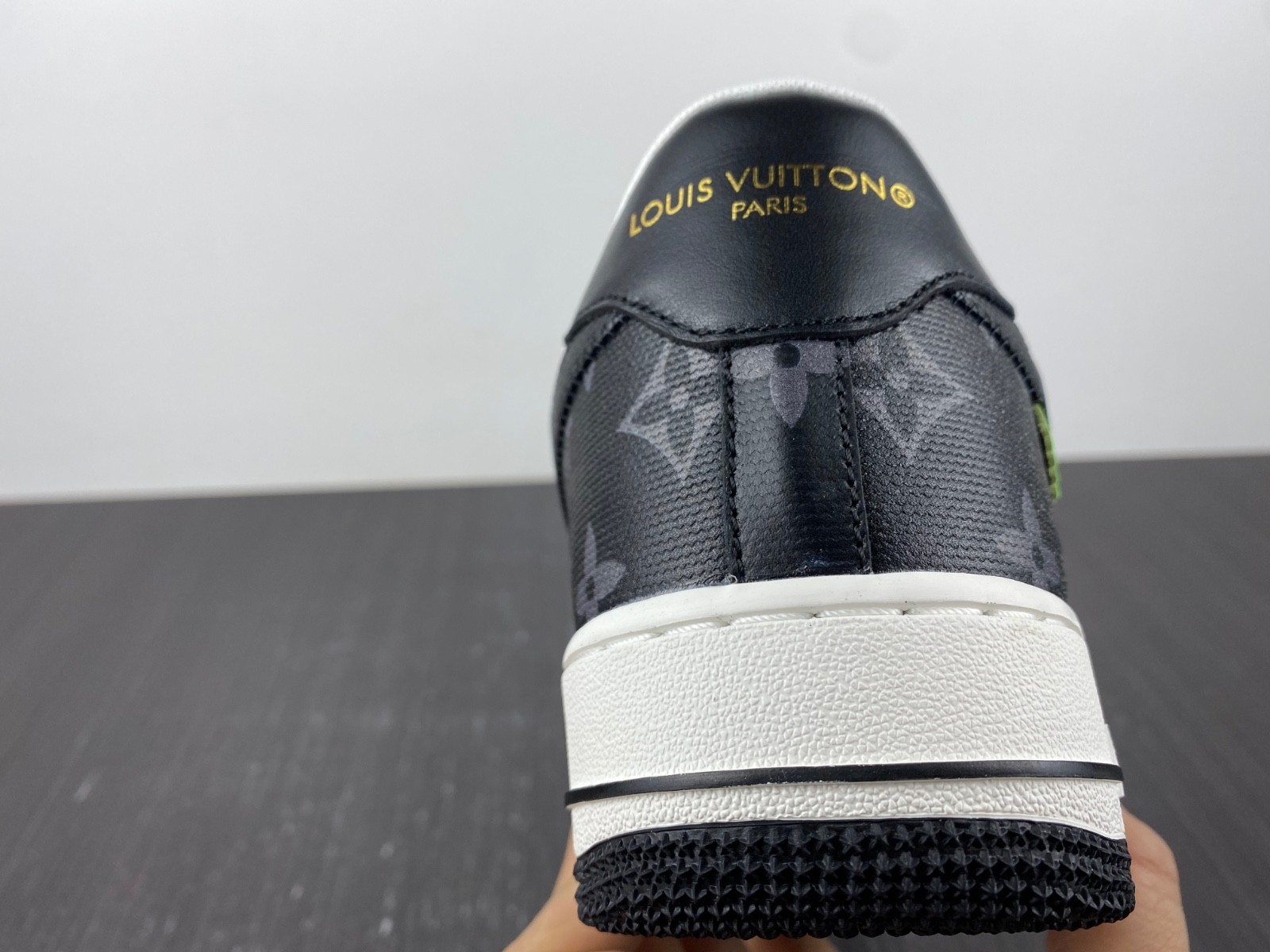 L-V x Nike Air Force 1 black and white. MS0232