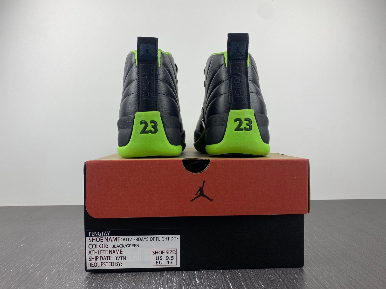 Air Jordan XII “Black/Neon Green” AJ12-28DAYS