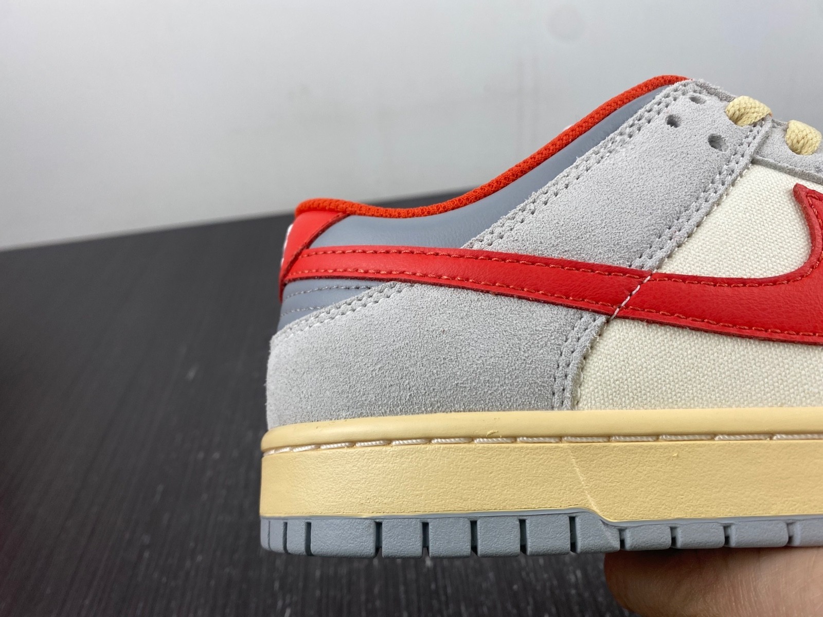 Nike Dunk Low "Grey/Red" Athletic Department FJ5429-133