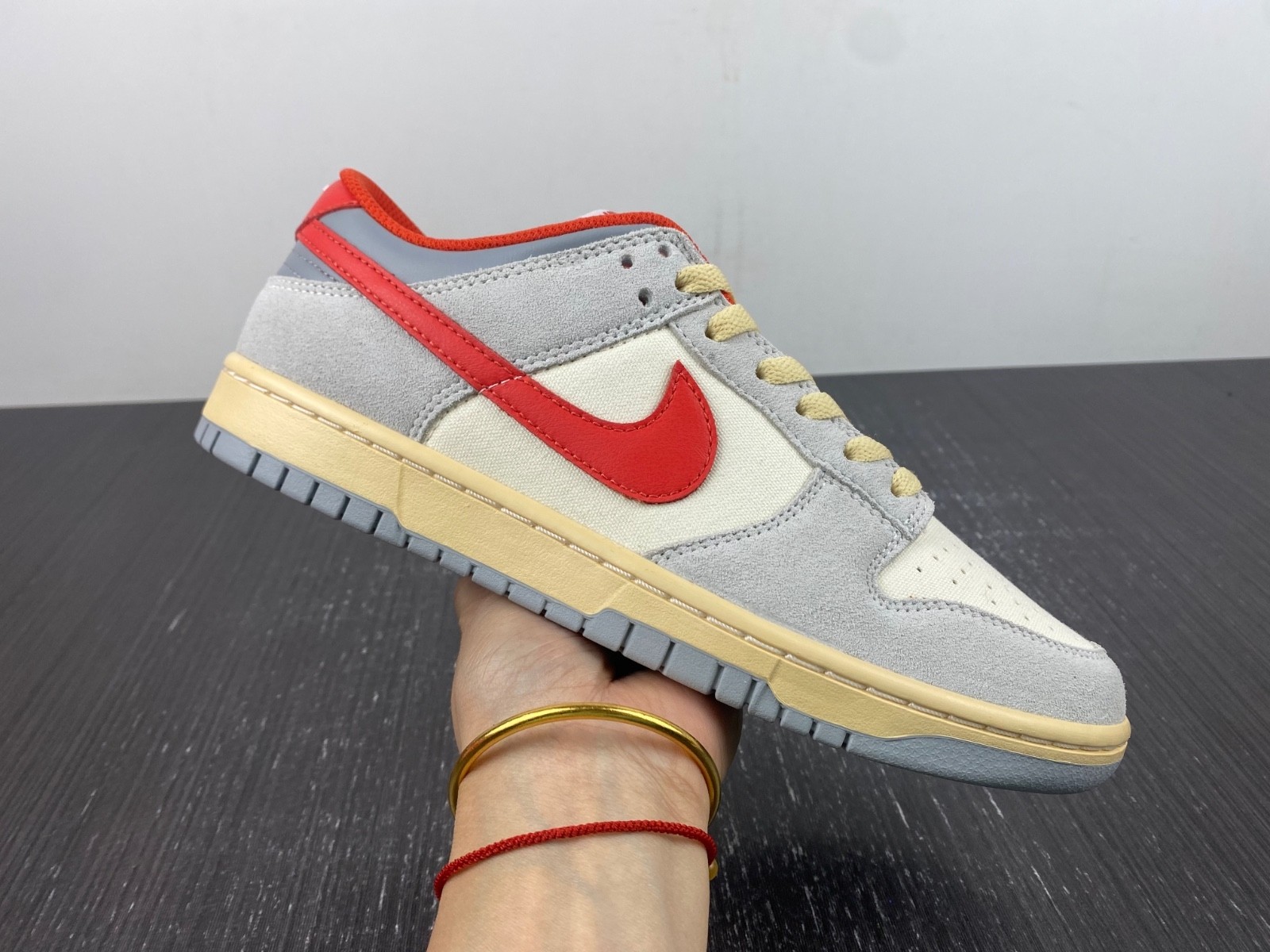 Nike Dunk Low "Grey/Red" Athletic Department FJ5429-133