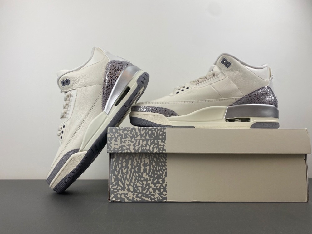 Air Jordan 3 Retro Sail Cement Grey (Women