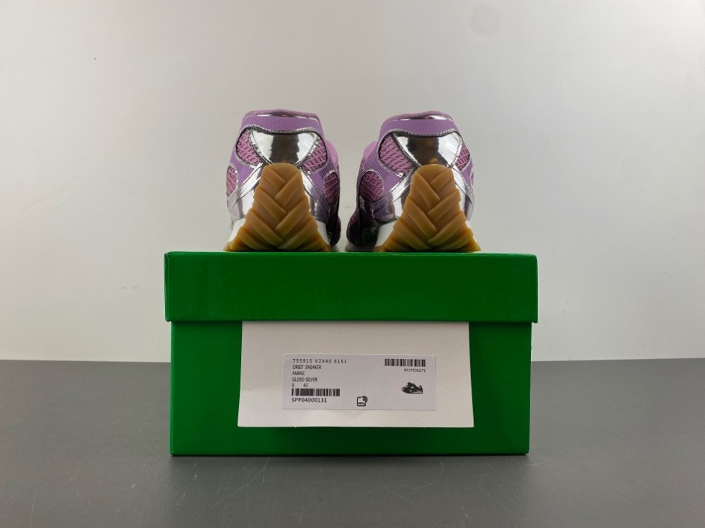 Bo*te*ga Ve*ne*ta Wmns Orbit Sneaker Gloss Silver 755915 V2X40 6151