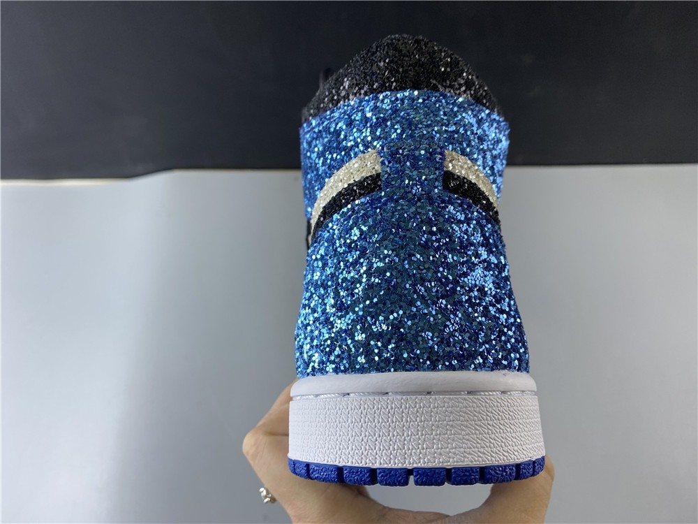 Fragment Design x Air Jordan 1 “Glitter” Shoes For Sale CK5566-400