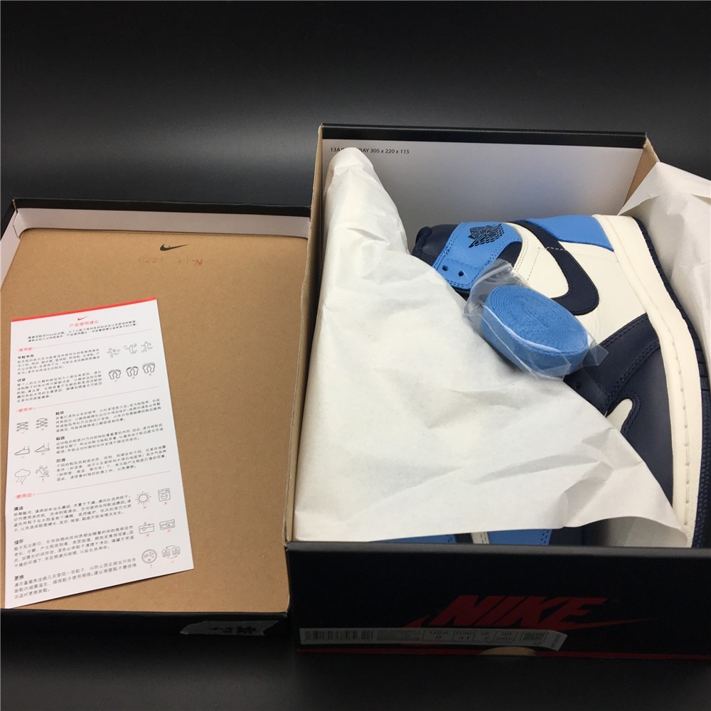 Air Jordan 1 Obsidian University Blue 555088-140
